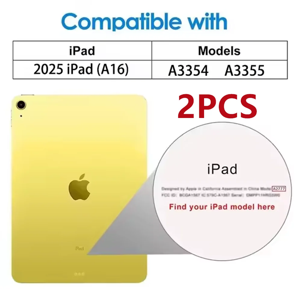 2 stuks 9H gehard glazen schermbeschermer voor iPad A16 10.2 9.7 10. 5 10.9 Pro 11 iPad 10 9 8 7 6 5 Air 4 3 2 Mini 2020 2021 2022