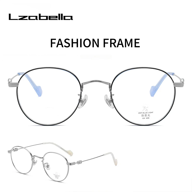 

Lzabella Retro Round Metal Fashion Glasses Small Face Ultralight Optical Prescription Eyeglasses Frame Men and Women S52066