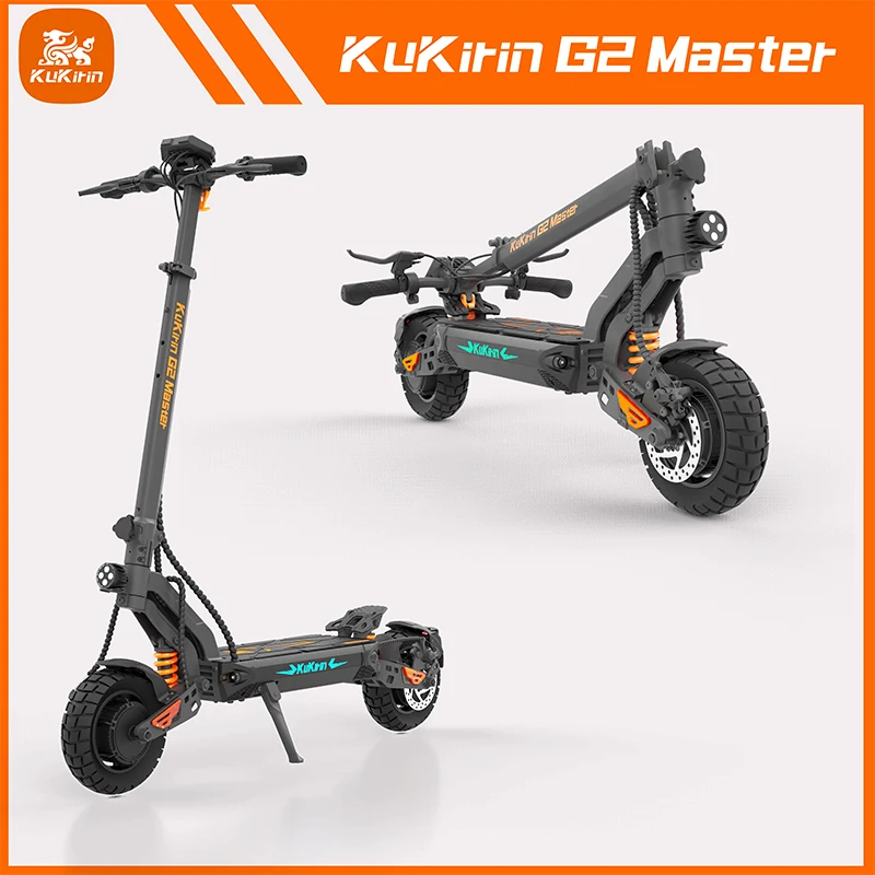 Trottinette électrique Kukirin G2 Master 1000W 60V 20.8AH 60KM/H avec pneus gonflables de 10 pouces, pliable, pour adulte, entrepôt FR