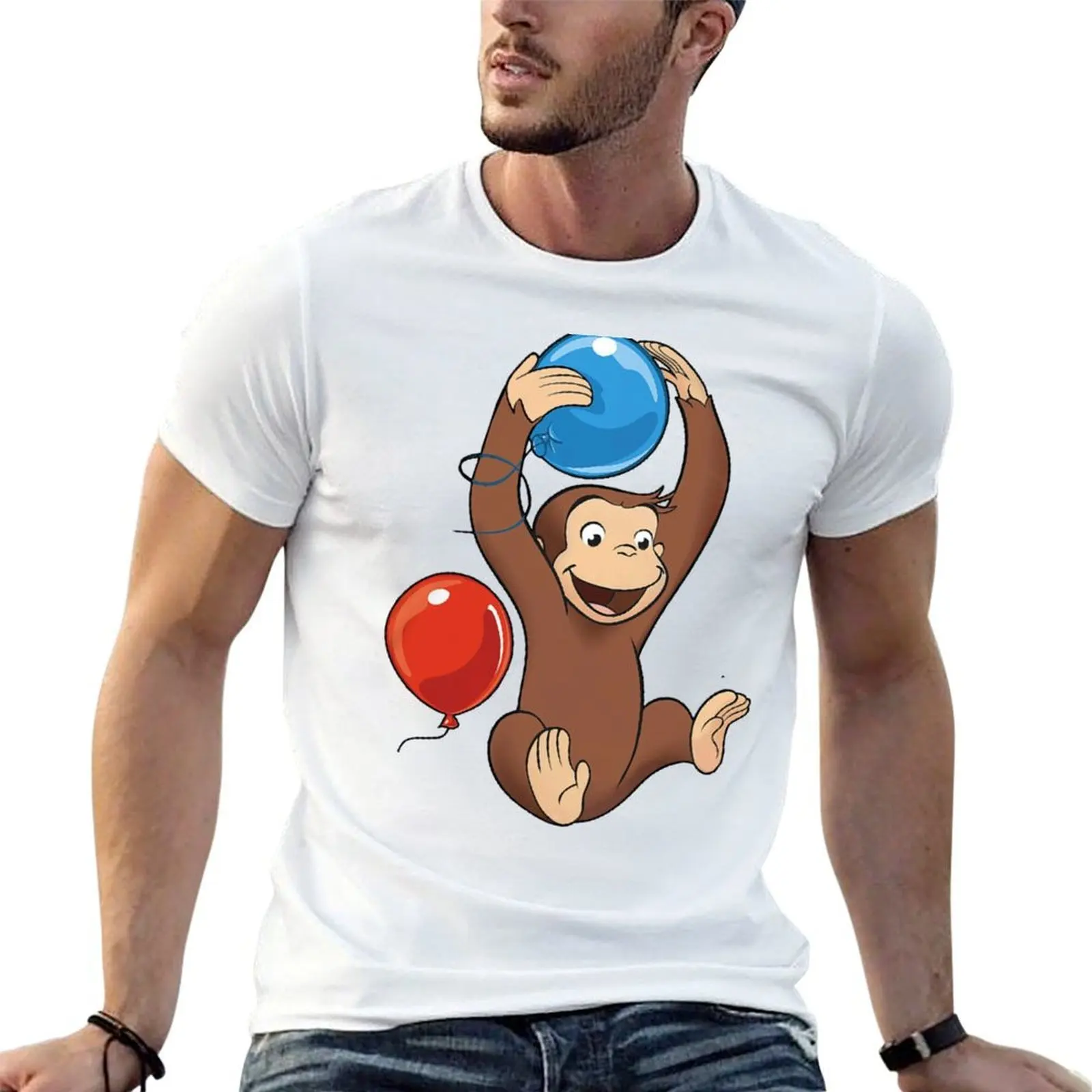 

Curious George T-Shirt t shirts for man pack cotton black cotton t-shirt plain for man package printed t shirts for man T-shirt