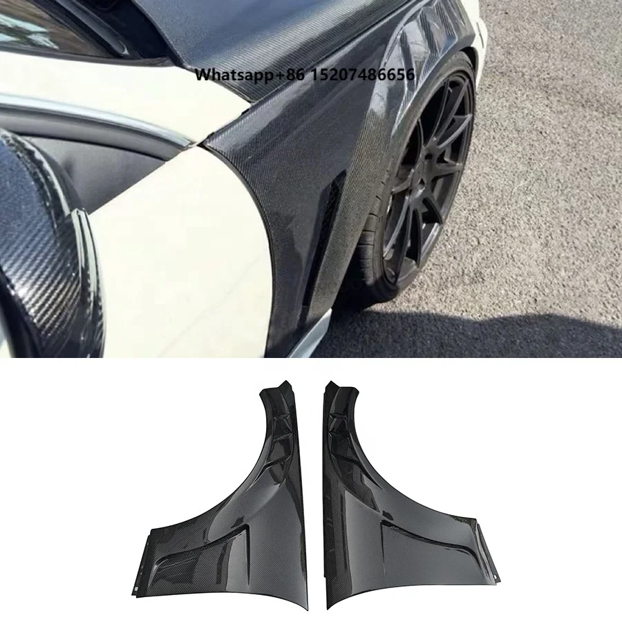 Carbon Fiber Front Fender for W204 C63 AMG 2008-2014 Car Front Side Fender Air Vent Mudguard Cover Bodykit