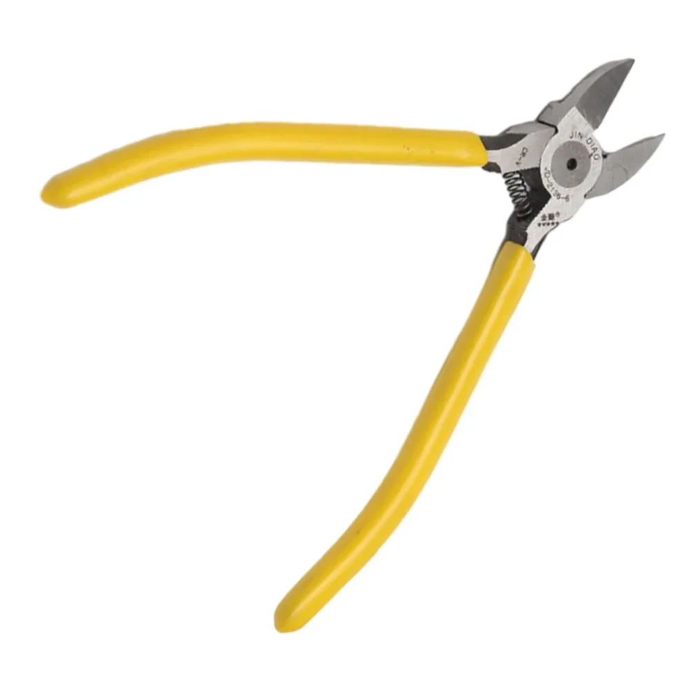 Flush Cut Side Cutter Diagonal Cutting Plier Wire Cable Nippers for Copper Wires and Precision Parts 5 Yellow Handle