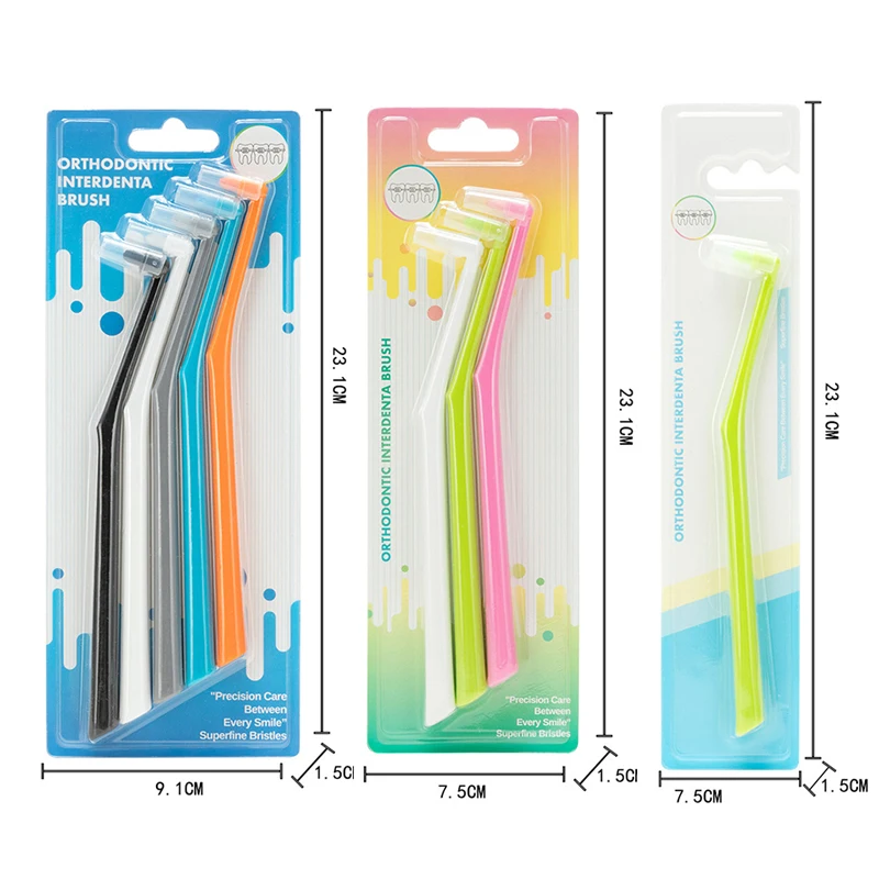 1/3/5Pcs Interdental Brush Single-Beam Soft Teeth Cleaning Toothbrush Oral Care Tool Small Head Soft Hair Implant Adult