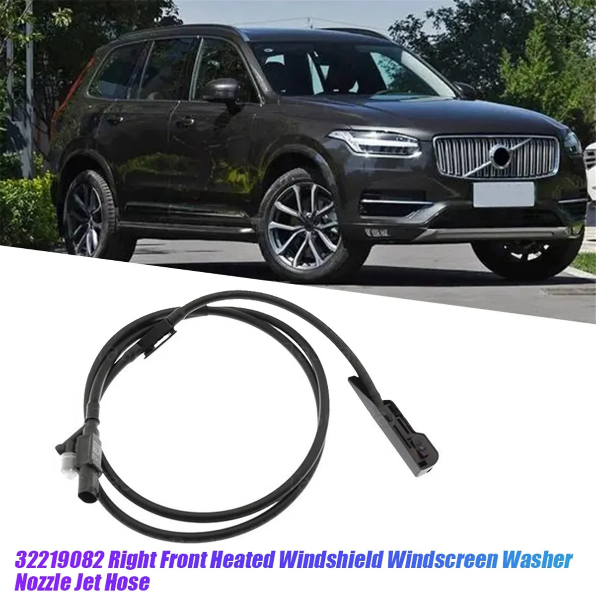 32219082 Right Front Windshield Windscreen Washer Nozzle Jet Hose for Volvo XC90 MK2 2016-2020 Windshield Nozzle Heated