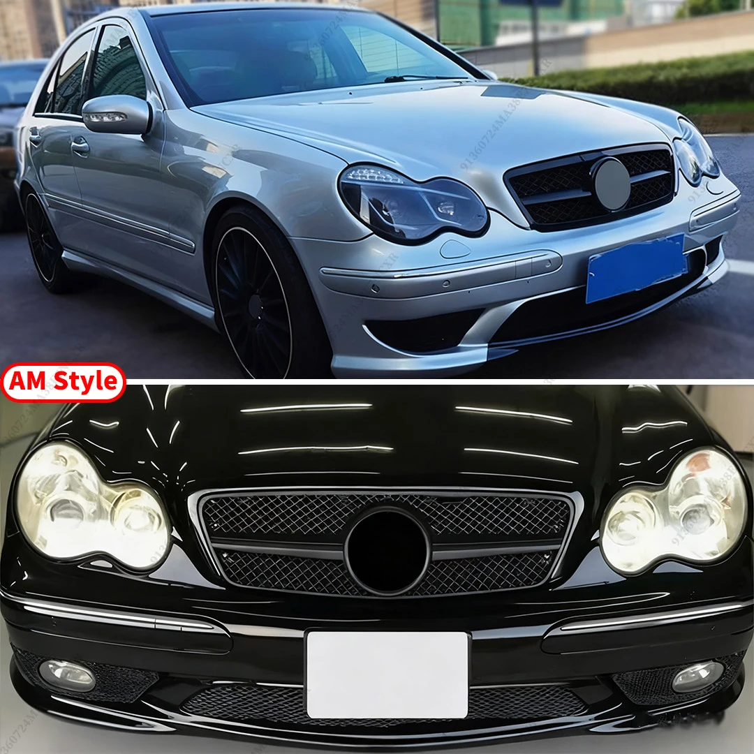 Sport Voorinlaat Grille Racing Grill Voor Mercedes Benz C klasse W203 2000-2006 200K Tuning Accessoires Trim styling Facelift