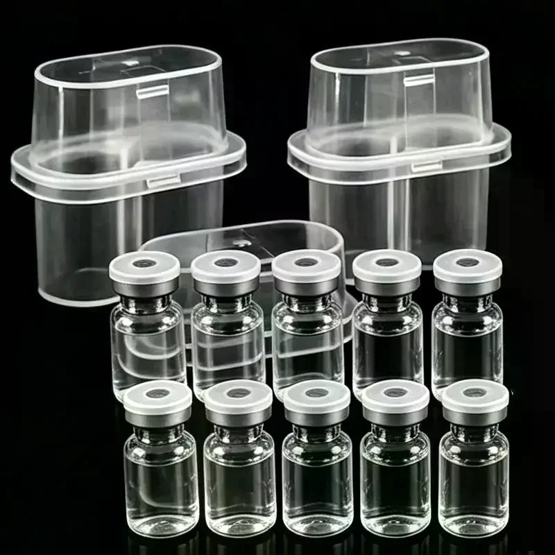 2-Slot Microtube Vial Peptide Freezer Storage Case For Fridge Organizer Portable 3/10ML Glass Vials Microtube Secure Holder Box