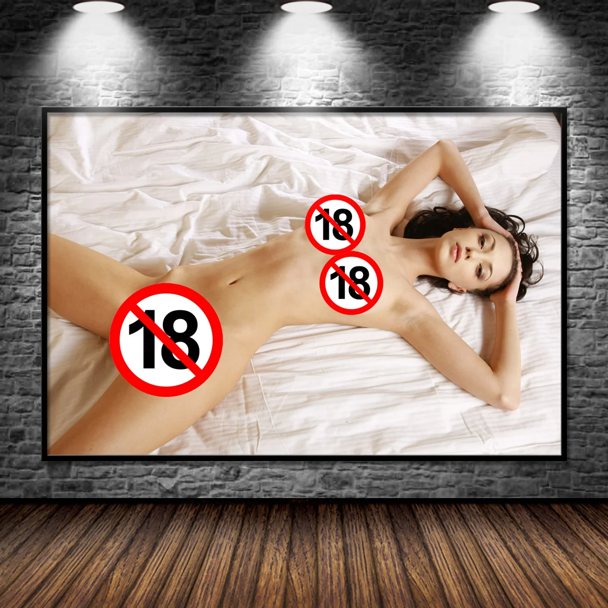 Sexy Girl Pussy Nudes Model on Bed Sultry Women 4K Posters Canvas Prints Wall Art Modern Painting for Home Living Room Decor