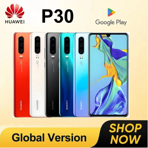 Huawei P30 Global Unlock Smartphone Android,6.1 inch,40MP,8+256GB ROM,4G Mobile phones,Google Play Store,Dual SIM,Cellphones