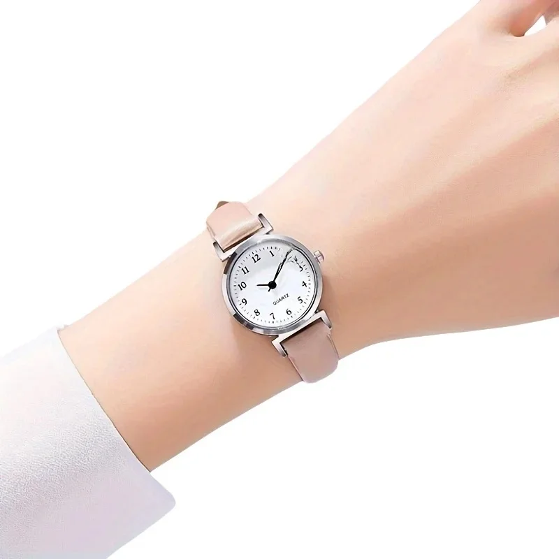 

Simple Retro Womens Watch Small Dial Thin Strap Leather Band Quartz Watches for Ladies Wristwatch Clock часы женские