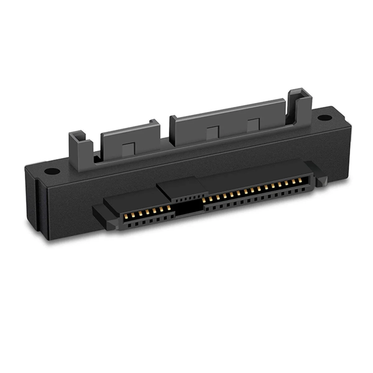 Nuevo 1 Uds SFF-8482 SAS hembra a SATA macho 15Pin cabezal curvo adaptador de ángulo de 90 grados convertidor para Cable de placa base