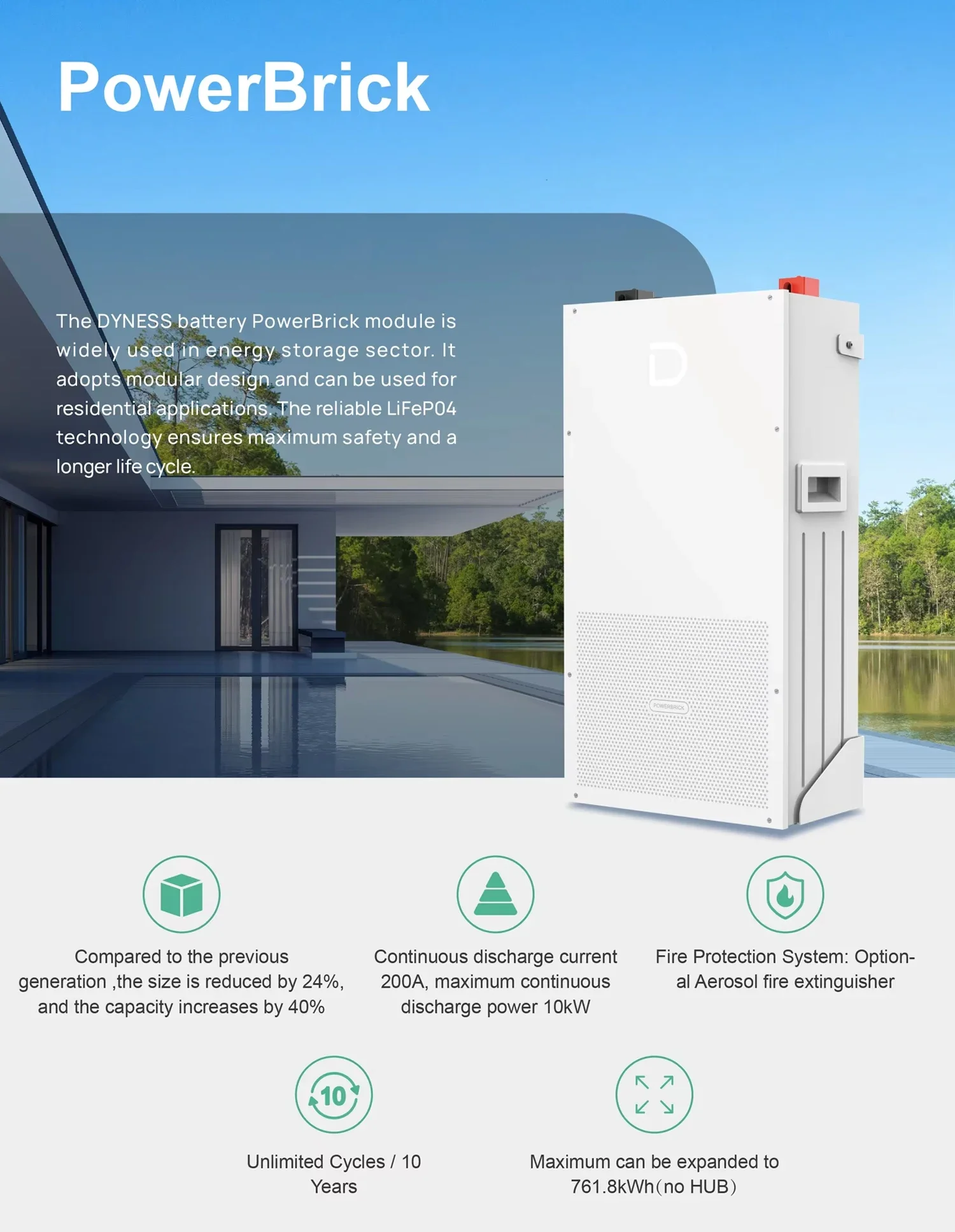 TLF Dyness Power Brick Top Brand 48v 300ah Lifepo4 Battery 280Ah 14kWh Lithium Ion Battery Household Power Station Price for Sal view 6