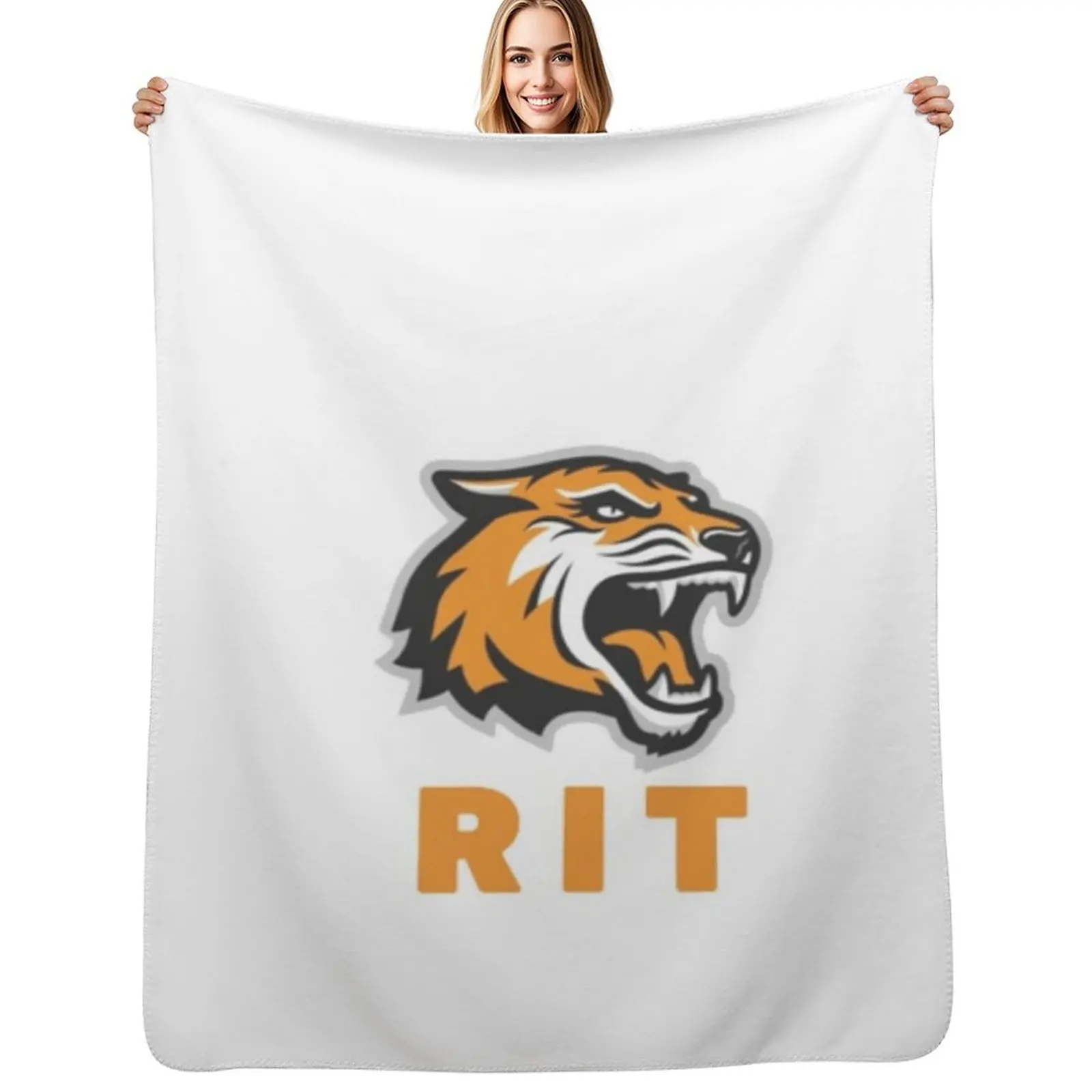 

Rochester Institute Of Technology Throw Blanket Soft Plaid decorative Thins Soft Plush Plaid Blankets