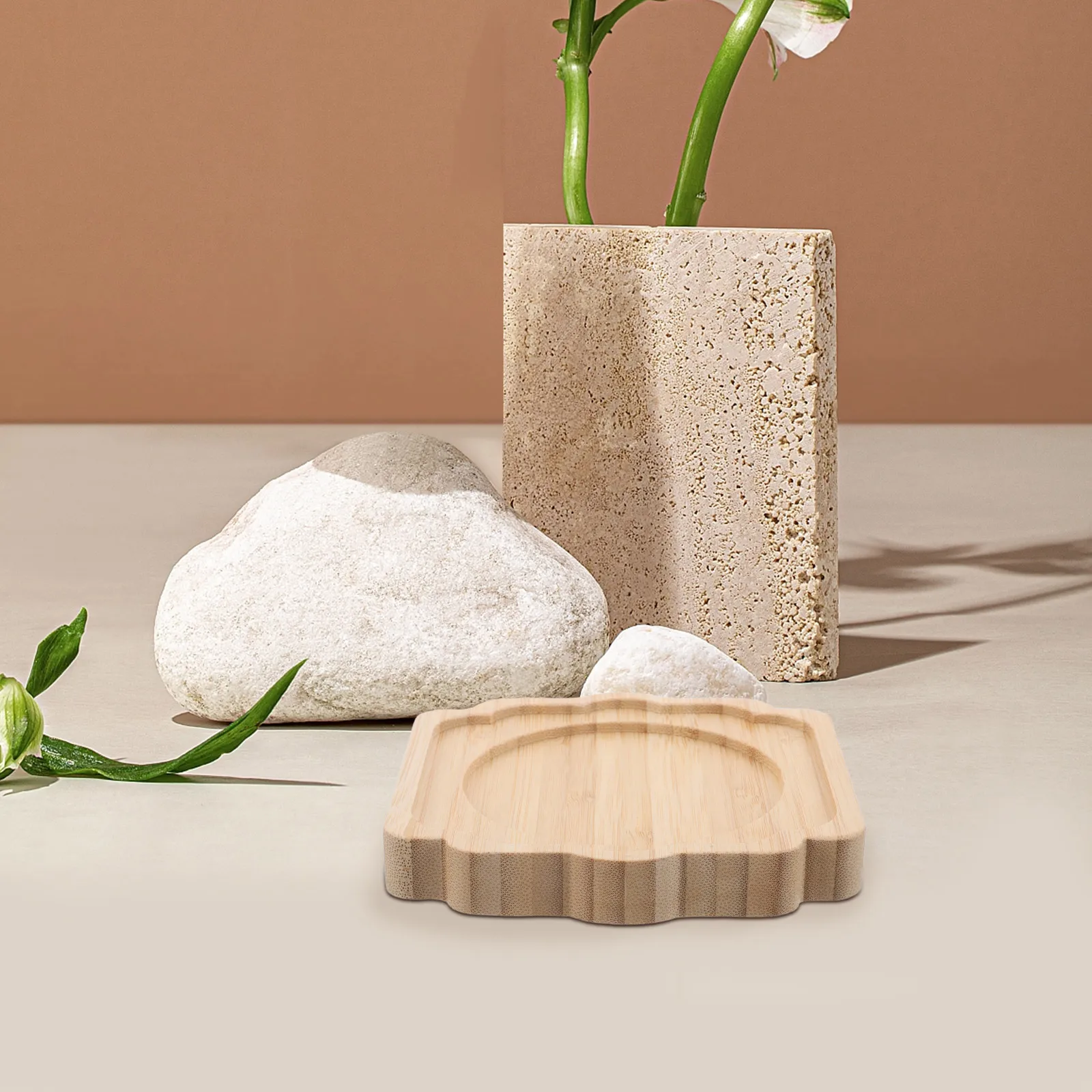 

Bamboo Chinese Tray Heat Resistant Insulated Pot Mat Anti-Scalding Teapot Stand Wood Glass Metal Table Protector Tea Accessories