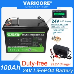 24V 8 string 100AH LiFePO4 Battery Lithium Iron Phosphate 25.6v Energy storage Golf cart Car lighter Batteries 29.2V