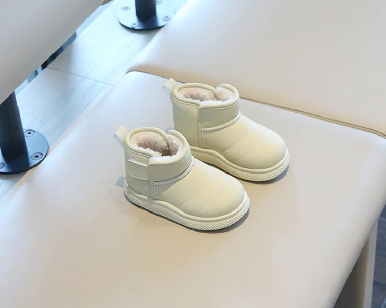 Herbst Winter Baby Jungen Mädchen Schnee Stiefel Kinder Outdoor Plüsch Schuhe Anti-Rutschig Infant Casual Schuhe Wasserdichte Kinder Stiefel – Detail 4
