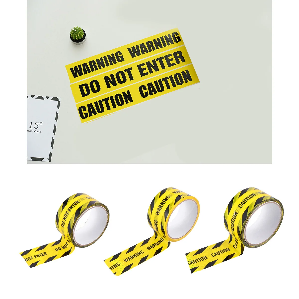 

1 Roll Floor Marking Tape Heavy Duty Warning Stripes for Industrial Use Walls Floors Machinery Caution Duct Tape