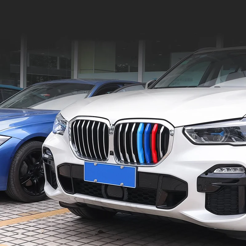 3-teilige Kühlergrill-Zierleiste für BMW X1 X2 X3 X4 X5 X6 X7 E84 F48 F49 F39 E83 F25 G01 F26 G02 E70 F15 E53 G05 E71 E72 F16 G06 G07 – Detail 4
