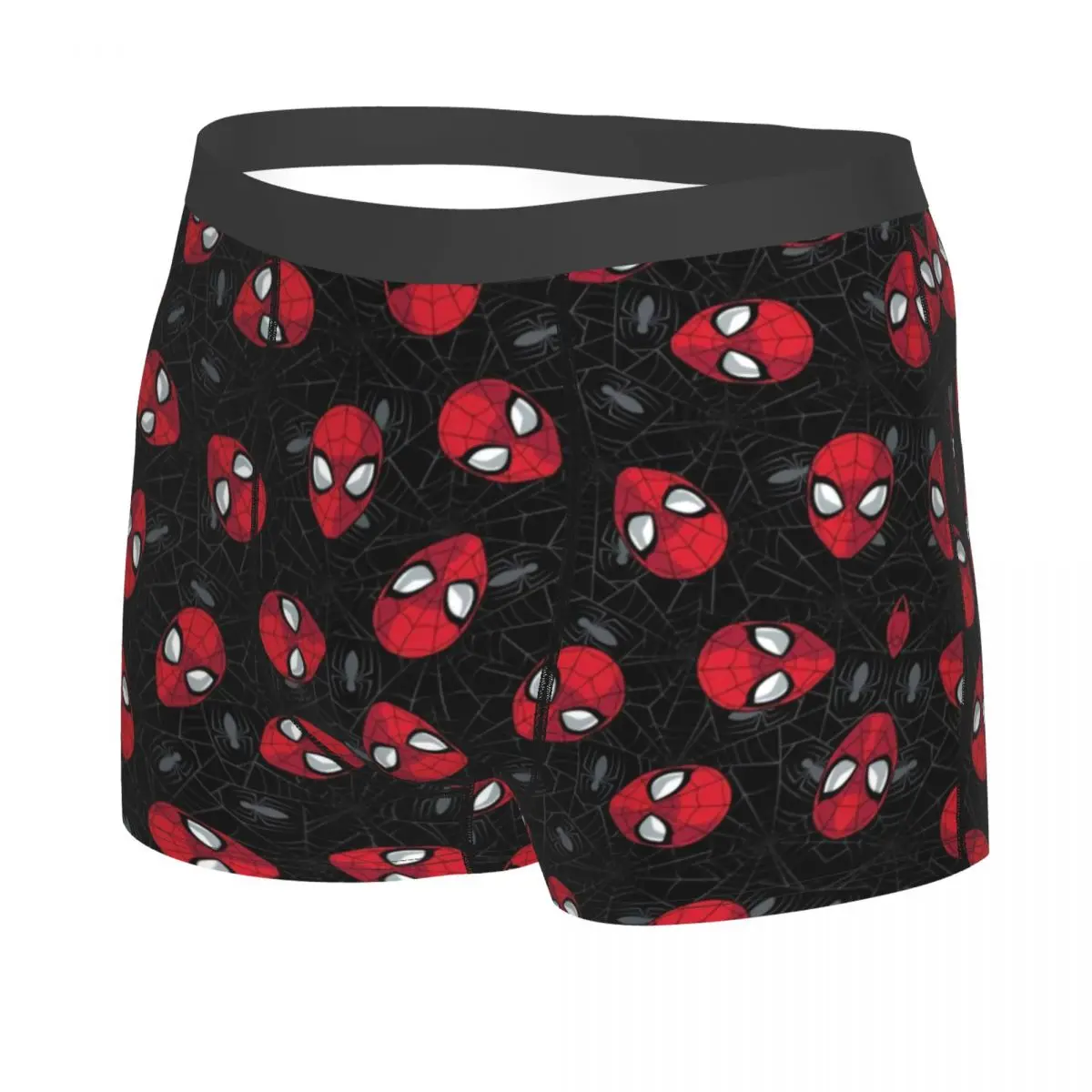 Boxer personnalisé à motif de toile d'araignée, culotte short pour hommes, sous-vêtements confortables Spider Man