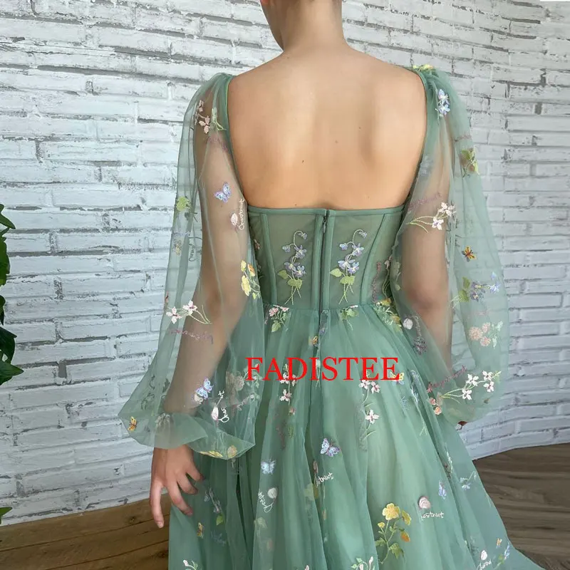 New Sweetheart Tulle Floral Pastoral Evening Dress Sexy Ladies Beach Prom Dress Elegant Dress Women For Wedding Party Customized