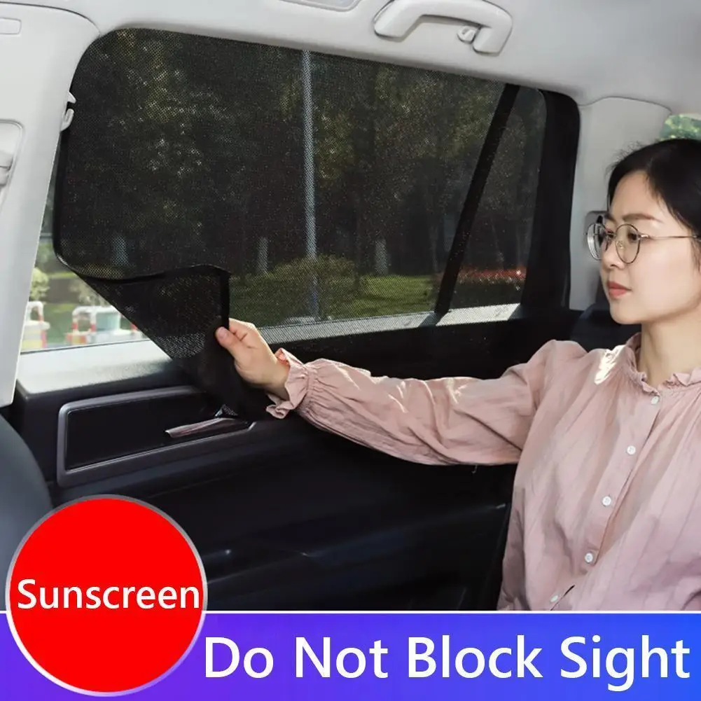 1-5PCS Magnetic Car Window Sun Shade Screen Summer UV Protection Mesh Side Window Curtain Sunshade Cover 120GSM view 2