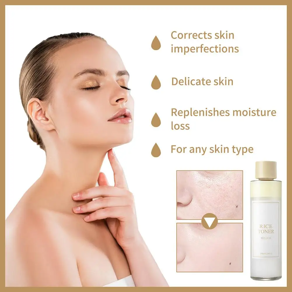 Rice Face Toner Moisturizing Water Brightening Lifting 150ml Deep Facial Cleanser For Young Glowy Korean Skin Care D9D3