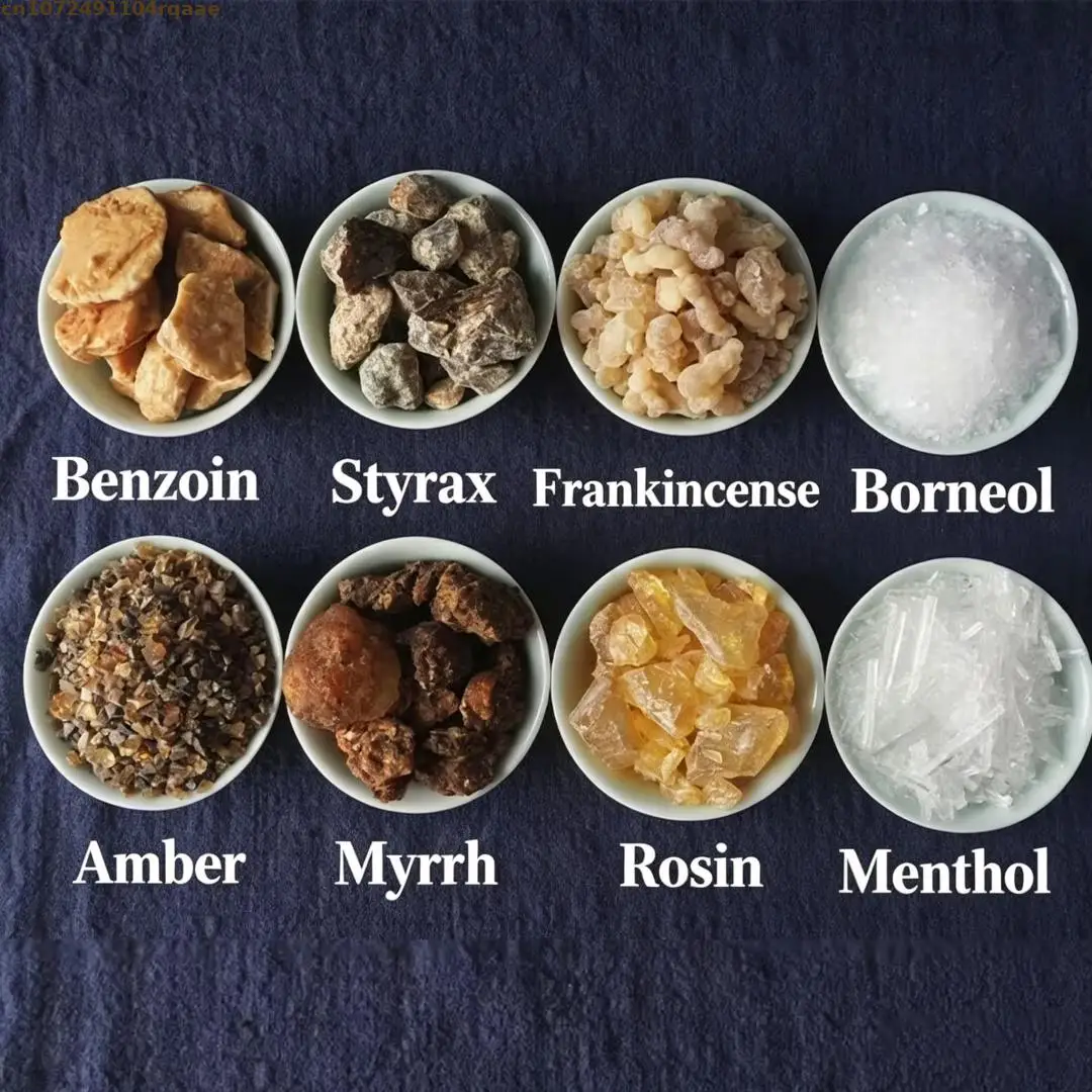 Premium Natural Incense Pack: Frankincense & Myrrh,Benzoin,Natural Fragrance Raw Material for DIY Reed Diffuser & Aromatherapy