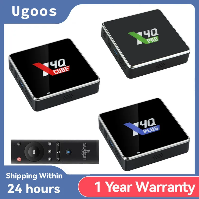 

Ugoos X4Q Pro X4Q Extra Smart Set Top Box Android 11 X4Q Cube Plus 4GB 64GB Amlogic S905X4 2.4G 5G WiFi BT5.1 1000M 4K TV Box