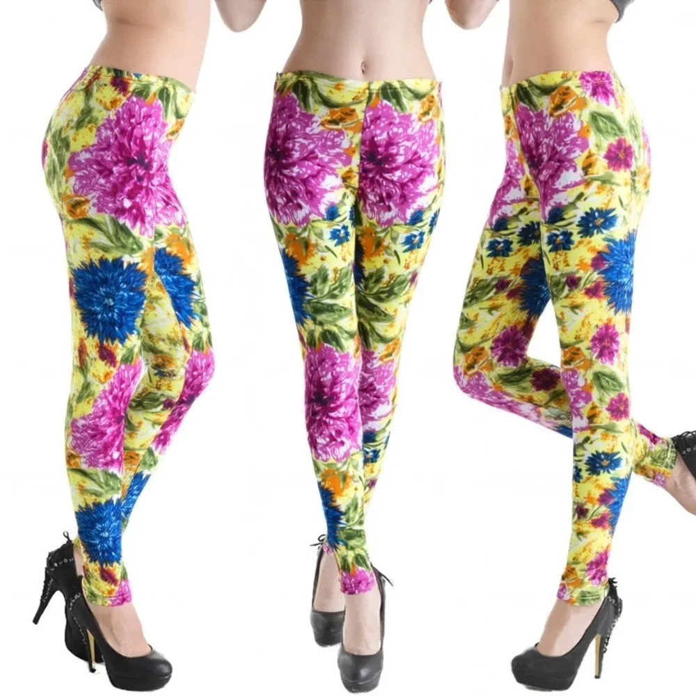 Leggings imprimés pour femmes leggings de contrôle du ventre pour sports running gym fitness entraînement pantalon de yoga pleine longueur