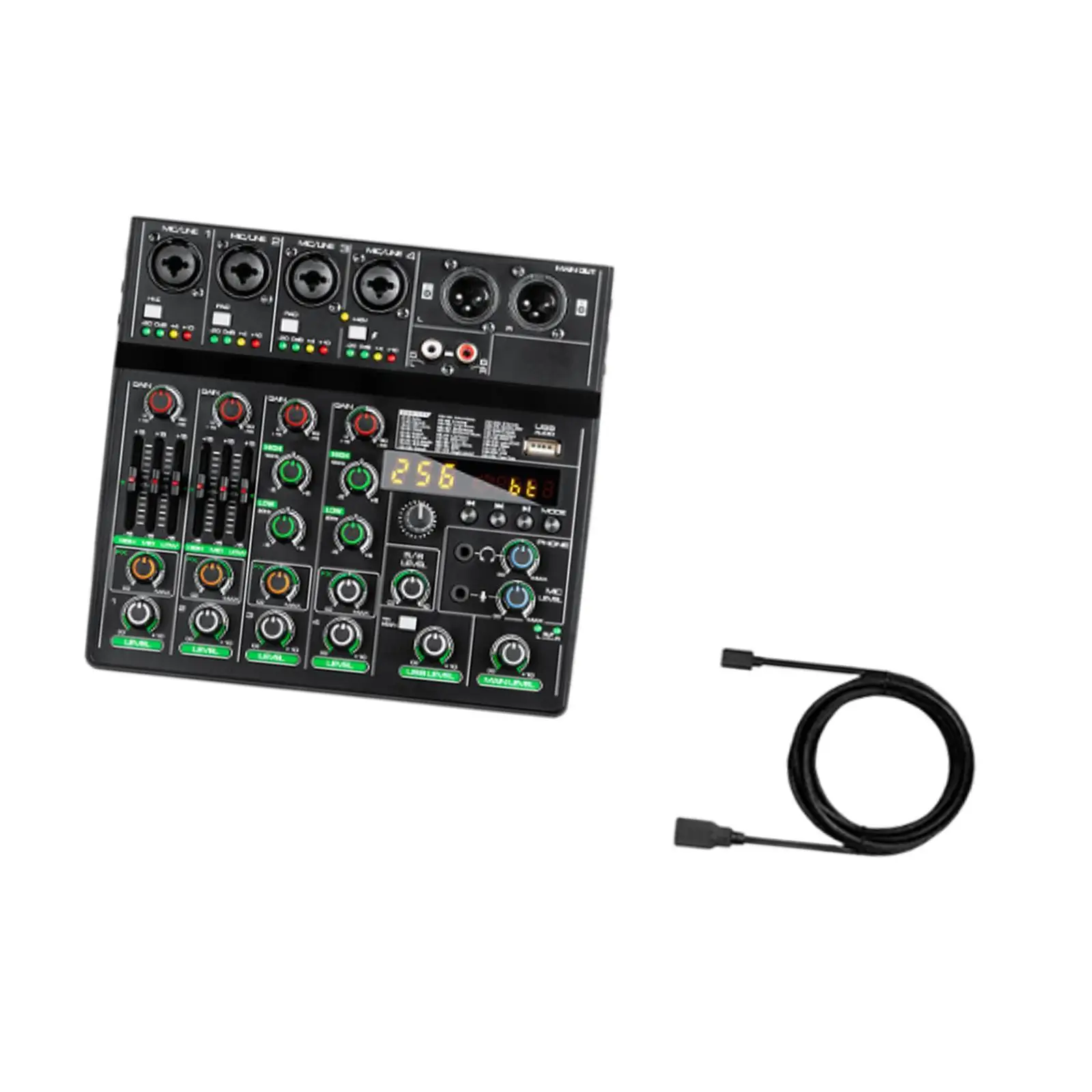 

6 Channel Portable Reverb Delay Effect Audio Mixer for Recording Home Stage