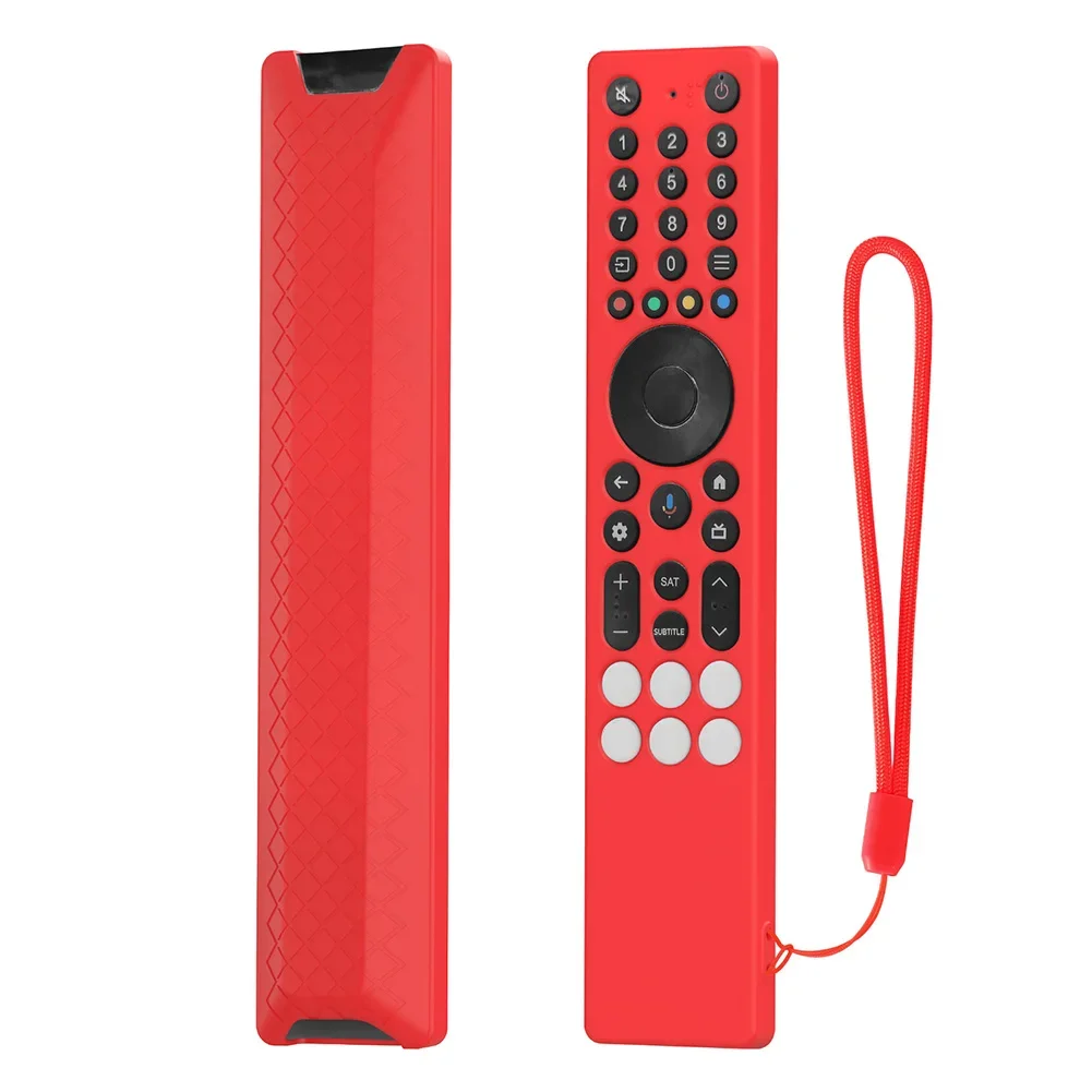 Form-Fitting Silicone Cover For TCL RC833A Remote Control With Enhanced Tactile Grip Washable Material And Lanyard Integration