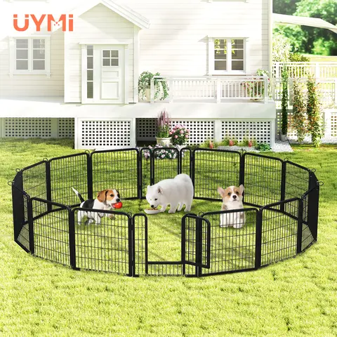 Heavy-Duty Metal Puppy Playpen – 24"/32"/40" Options, 8/16 Panels, Ideal for Indoor Use & Outdoor (RV Camping, Yard, Garden)