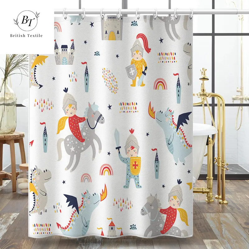 

Japanese-style Curtains for Living Dining Room Bedroom Cartoon Kindergarten Bathroom Partition Curtain Waterproof Thickening