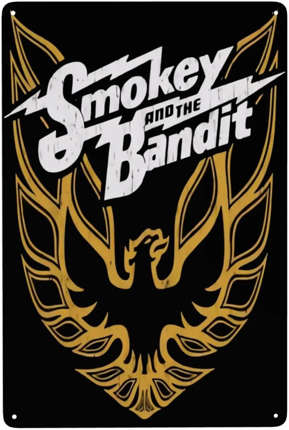 SMBOE 8 X 12 Inches Metal Tin Sign Smokey Movie and The Bandit Wall Art Decor Signs for Bar Home Living Room Home Metal Poster