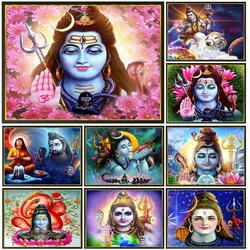 Lord Shiva Parvati Hinduism Religion Prints Posters Wall Pictures For Living Room Poster Wall Art Canvas Painting Unframed