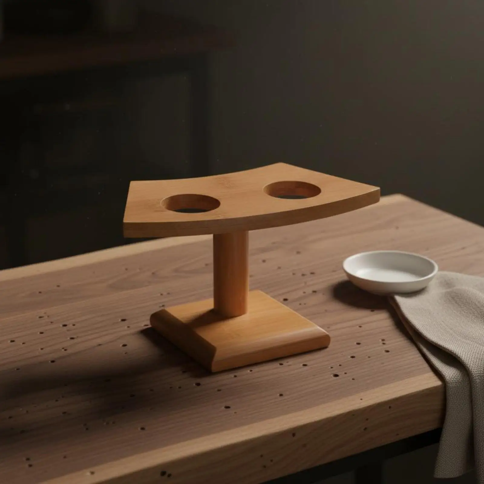 Wooden Tacos Holder Creative Plating Wooden Sushi Rack Wood Sushi Display Rack for Restaurant Owners, Chefs, Dining Table