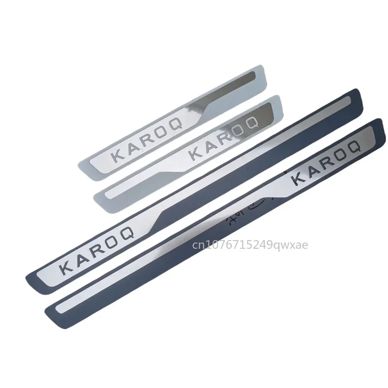 For Skoda Korok 2018 Stainless Steel Car Styling Sill Scuff Plates Pads Car Door Protection Pedal Board Accessories