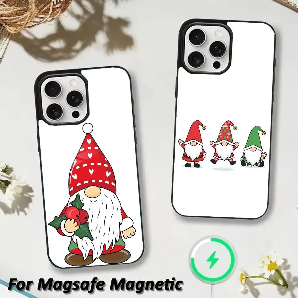 Santa Claus Christmas Phone Case For iPhone 17,16,15,14,13,12,Plus,Pro,Max For Magsafe Magnetic Wireless Charge