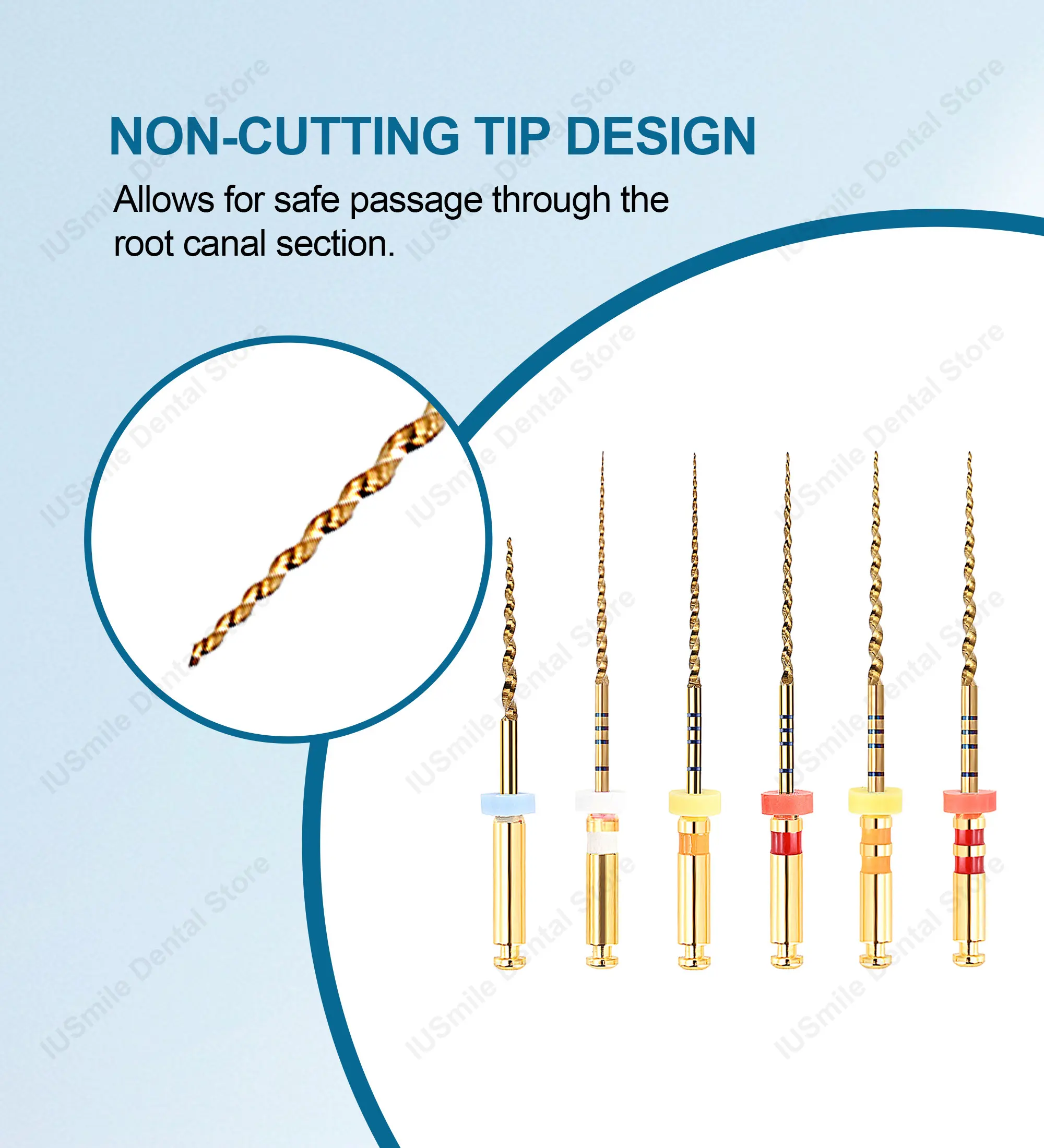 Glin Gendo Gold Files 04 06 Taper Super Golden Files 19/21/25mm Heat Activated Flexible File Dentist Instrument Engine Use