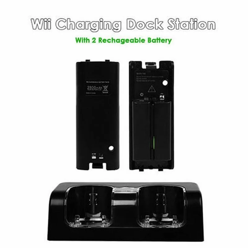 2/4 Seats Charger Charging Dock Station For Wii/Wii U Remote Controller Fast Charging Dock Station Stand With Status Indicator