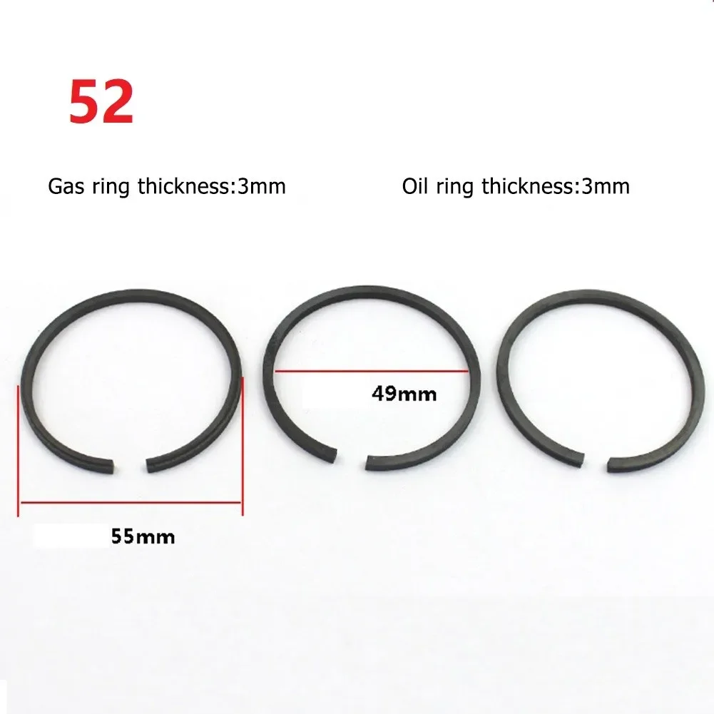 Piston Air Compressor Piston Ring Assembly Cylinder No Cracks Parts 3pcs/Set Accessories Air Compressor Replacement