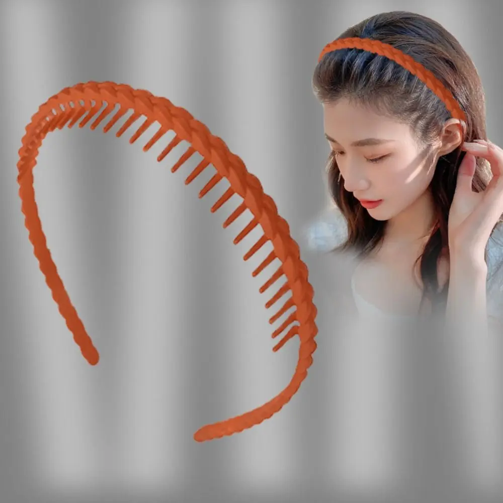 

Hair Band Acrylic Teeth Matte Hair Hoop Korean Style Solid Color Non-slip Hairband Headband Hair Accessories Wash Face