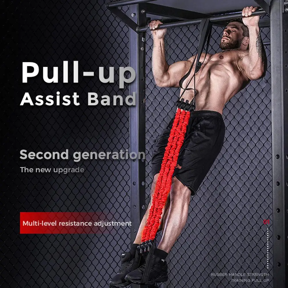 Pull Up Assist Band Elastic Chin Up Assistance Resistance Home Horizontal Belt Arm Gym Bar Bands Training Hanging Muscle V9O1