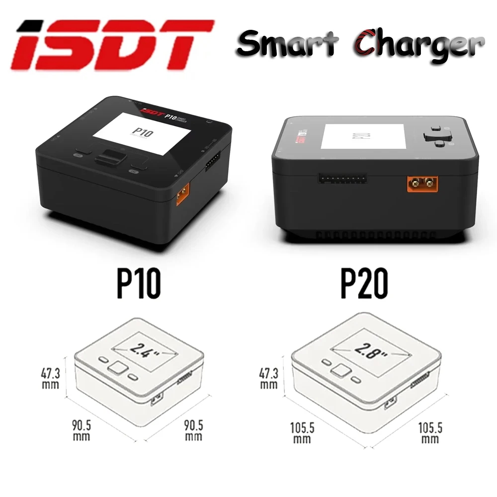 

ISDT P20 500WX2 20Ax2 P10 250WX2 10Ax2 Dual Channel Battery Balance Charger for RC Model Lilon LiPo LiHV NiMH Lipo Pb Battery
