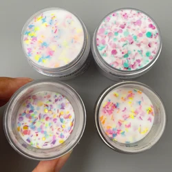 4 Colors Bottle Nail Art Colorful Sequins Pigment Dust Acrylic Dipping Powder Set Glitter for Nails Professional Extension
