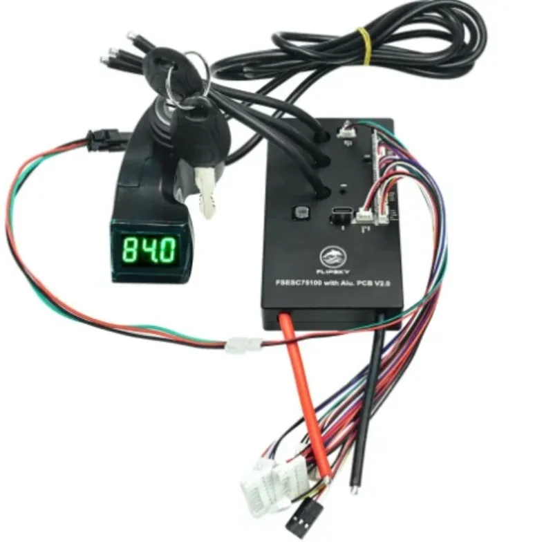 Flipsky FSESC 75100 V2.0 48V 84V 100A VESC Based ESC Motor Controller With Power Key Switch For Electric Bicycle Scooter DIY Mod