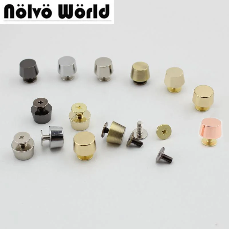 

50pcs 100% Copper Rose Gold Die Casting 11*9mm Round Head Rivet Screw for Bags Hardware,high Quality Rivets Accessories