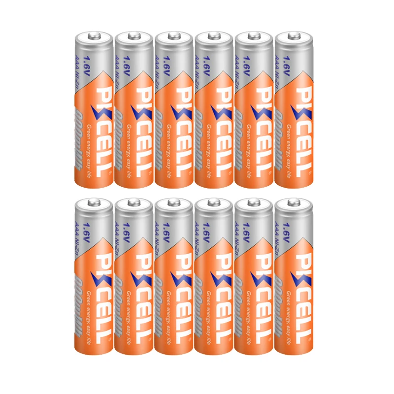 

12PC PKCELL 1.6V AAA Ni-Zn Battery AAA Rechargeable Battery 3A aaa 900mWh nizn flashlight toys Batteries