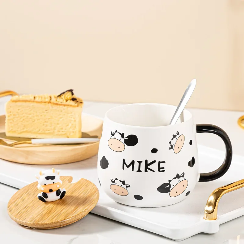 Creative 3D Animal Mug Relief Cow Ceramic Mug Coffee Cups Teacup Juice Milk Tea Bottle Cute Animals Breakfast Cups Kids Gift