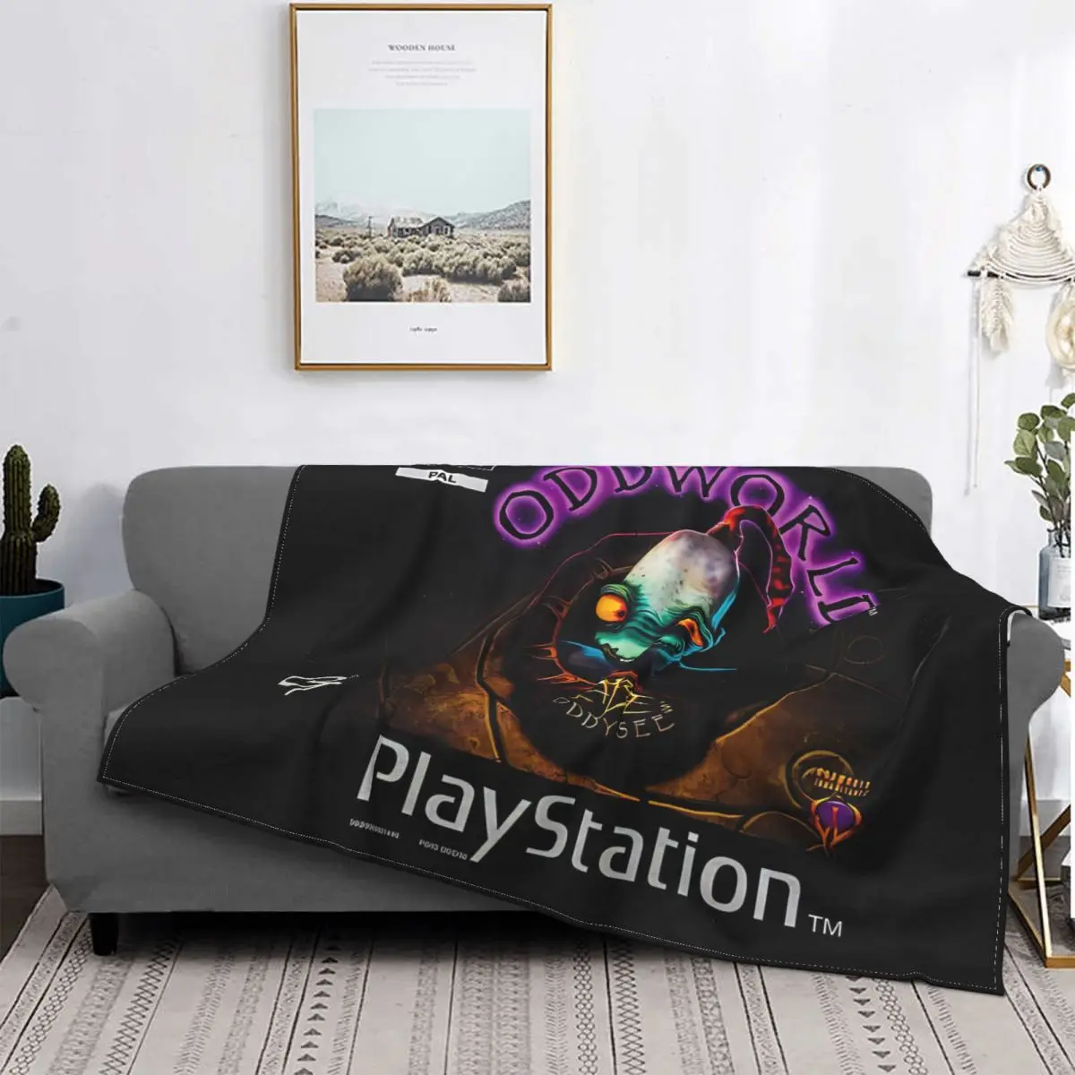 PS1 Oddworld Videogame An Ultra-Soft Micro Fleece Blanket