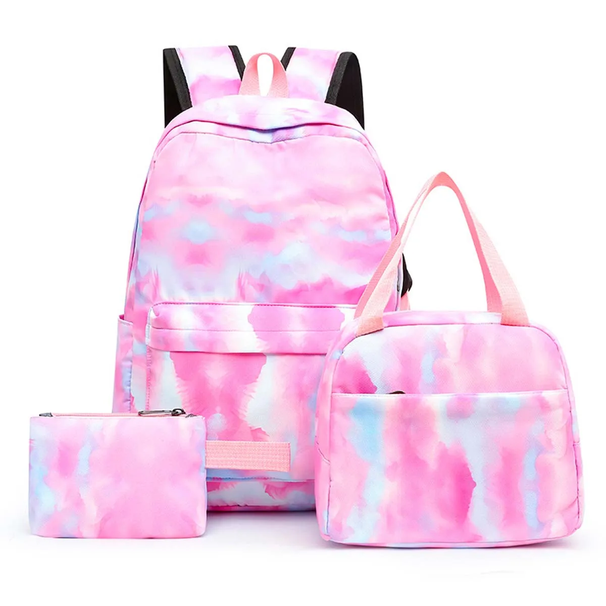 New fashion casual three-piece backpack student backpack Campus backpack three-in-one backpack lunch bag handbag